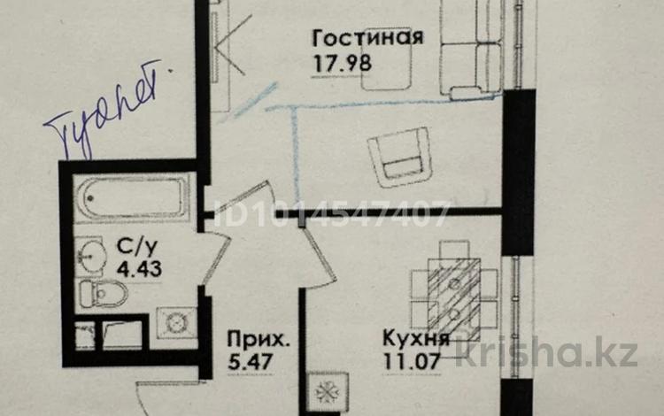 1-бөлмелі пәтер · 40.1 м² · 9/9 қабат, Тунтунбаева 19 — Сулейменова угол Джандосова, бағасы: 39.5 млн ₸ в Алматы, Ауэзовский р-н — фото 2