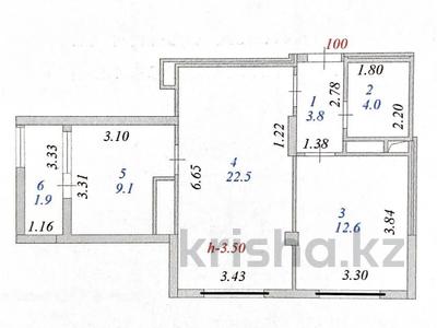2-бөлмелі пәтер · 53.9 м² · 18/18 қабат, Байтурсынова 20, бағасы: ~ 34 млн ₸ в Астане