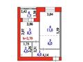 2-комнатная квартира · 38 м² · 8/9 этаж, А83 участок 11 за 23.5 млн ₸ в Астане, Алматы р-н — фото 16