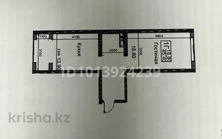 1-комнатная квартира · 45.5 м² · 3 этаж, мкр Ожет 92/10 за 22.5 млн ₸ в Алматы, Алатауский р-н — фото 2