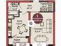 1-бөлмелі пәтер · 41.96 м² · 13/18 қабат, Улица Кокжал Барака 26, бағасы: ~ 22.4 млн ₸ в Усть-Каменогорске