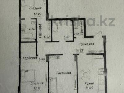 3-бөлмелі пәтер · 109 м² · 12/18 қабат, Тәуелсіздік 33 — Токпанова, бағасы: 73.5 млн ₸ в Астане, Алматы р-н
