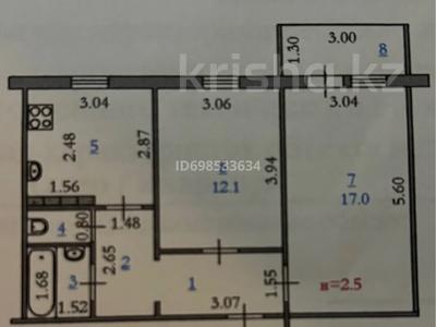 2-комнатная квартира, 51.7 м², 7/9 этаж, Старый город, Ломоносова 8/6 за 18 млн 〒 в Актобе, Старый город