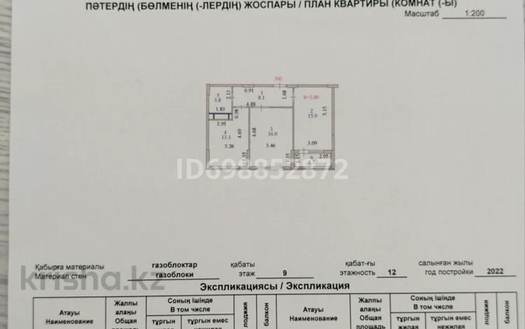 2-бөлмелі пәтер · 58.6 м² · 9/12 қабат, E-10 393 — Перечен Сығанақ, бағасы: 34 млн 〒 в Астане, Есильский р-н — фото 2