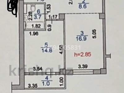 2-комнатная квартира, 53 м², 4/12 этаж, Кабанбай Батыра 223/161 — Байзакова за 60 млн 〒 в Алматы, Алмалинский р-н