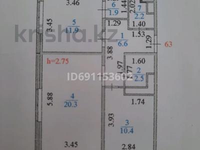 2-комнатная квартира · 57.2 м² · 6/7 этаж, Е 117 40 за 34.5 млн ₸ в Астане, Есильский р-н