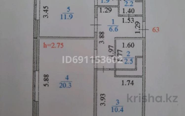 2-комнатная квартира · 57.2 м² · 6/7 этаж, Е 117 40 за 34.5 млн ₸ в Астане, Есильский р-н — фото 11