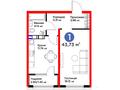 1-комнатная квартира · 43.49 м², мкр Дарабоз, Бауыржана Момышулы 11/12а за ~ 35.5 млн 〒 в Алматы, Алатауский р-н — фото 3
