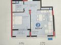 2-бөлмелі пәтер · 50.9 м² · 12/12 қабат, Турар Рыскулов 18, бағасы: 43 млн ₸ в Астане, Есильский р-н