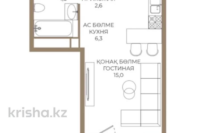 1-комнатная квартира · 30.4 м² · 8/9 этаж, Каныша Сатпаева 90а/1 — ⭐️ШИКАРНАЯ ЦЕНА⭐️ за 27.5 млн ₸ в Алматы, Бостандыкский р-н — фото 2