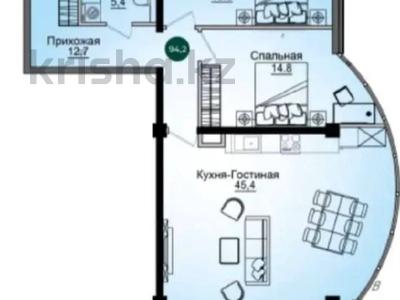 4-комнатная квартира · 95.5 м² · 5/13 этаж, Толе би 189/3 за ~ 60 млн 〒 в Алматы, Алмалинский р-н