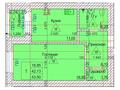 1-бөлмелі пәтер, 43.5 м², 3/11 қабат, Победы 70А, бағасы: ~ 17.8 млн 〒 в Костанае — фото 18