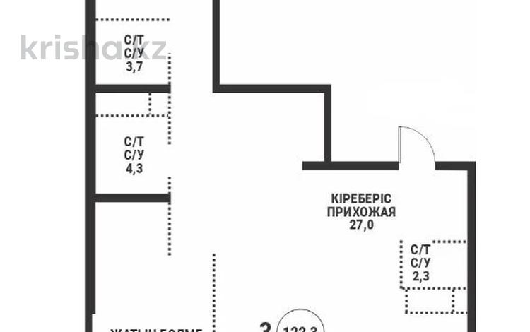 3-бөлмелі пәтер · 125 м², Розыбакиева 197/2, бағасы: ~ 114.1 млн ₸ в Алматы, Бостандыкский р-н — фото 2