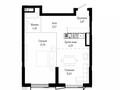 1-бөлмелі пәтер · 58.63 м² · 10 қабат, Пр. Туран, около ТРЦ Хан Шатыр 37/2, бағасы: 55.9 млн ₸ в Астане, Нура р-н — фото 2