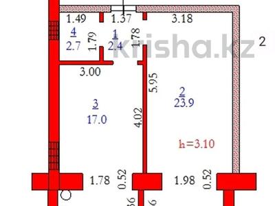 1-комнатная квартира · 46 м² · 1/5 этаж, мкр. Алтын орда, мкр.Батыс-2 участок 351 за 14.6 млн 〒 в Актобе