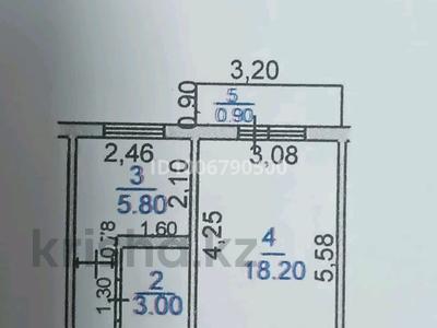 1-комнатная квартира · 32 м² · 5/5 этаж, мкр Мынбулак 55 за 9 млн ₸ в Таразе