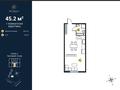 1-бөлмелі пәтер · 45.2 м² · 5/9 қабат, мкр Кайрат 1, бағасы: 18.7 млн ₸ в Алматы, Турксибский р-н — фото 4