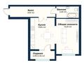 1-комнатная квартира · 43.8 м², мкр Туран , мкр. Туран 2 за ~ 18.6 млн 〒 в Шымкенте, Каратауский р-н — фото 2