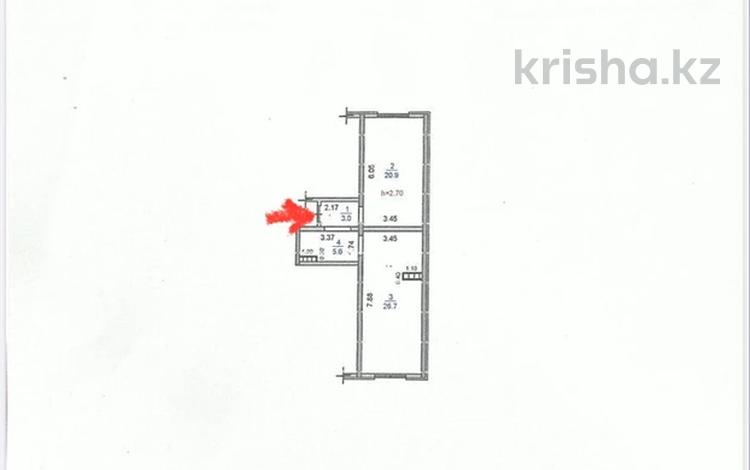 2-комнатная квартира · 56.2 м² · 6/9 этаж, мкр Кайрат, ​24-я улица 1/1а за 25 млн ₸ в Алматы, Турксибский р-н — фото 2