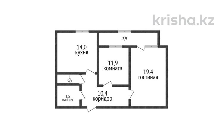 2-комнатная квартира, 65 м², 9/9 этаж, каирбекова 358/3 за 21.5 млн 〒 в Костанае — фото 2