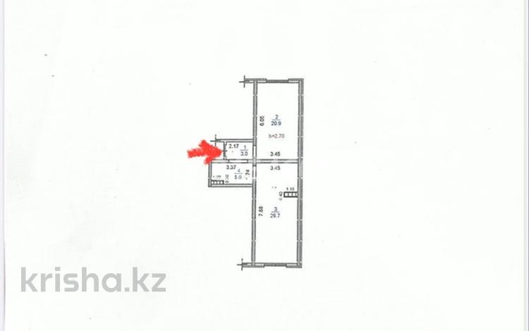2-комнатная квартира · 56.2 м² · 6/9 этаж, мкр Кайрат, ​24-я улица 1/1а за 25 млн ₸ в Алматы, Турксибский р-н — фото 2