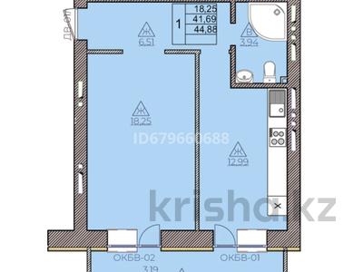 1-комнатная квартира, 44.88 м², 7 этаж, К. Мухамедханова Е251 за 17.9 млн 〒 в Астане