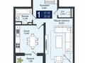 1-комнатная квартира · 56.1 м² · 10/12 этаж, Туран, 80 80 за 30 млн ₸ в Астане, Есильский р-н — фото 4