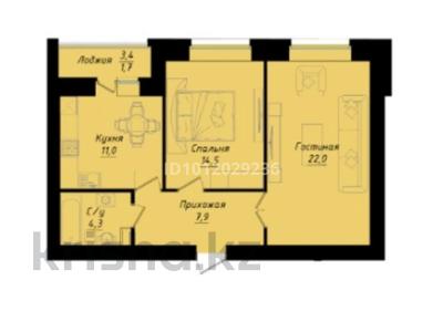 2-комнатная квартира · 62 м² · 4/12 этаж, Просп. Улы Дала 40 за 36.5 млн ₸ в Астане, Есильский р-н