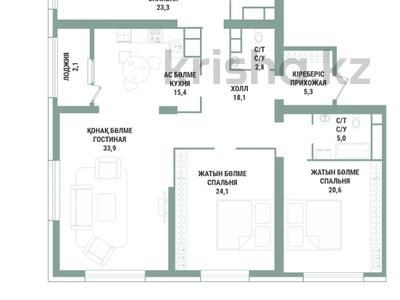 4-комнатная квартира · 163 м² · 19 этаж, Аль-Фараби 41 — БЕЗ КОМИССИИ за ~ 153.6 млн ₸ в Алматы, Бостандыкский р-н