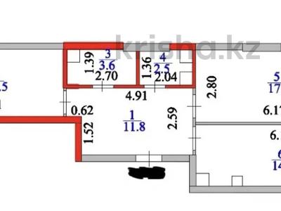 2-комнатная квартира · 68 м² · 24/25 этаж, Тауелсиздик за 32 млн ₸ в Астане, Алматы р-н