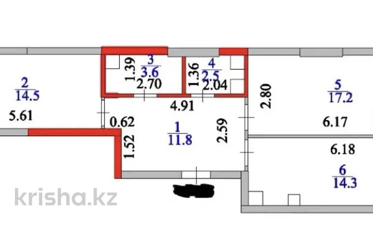 2-комнатная квартира · 68 м² · 24/25 этаж, Тауелсиздик за 32 млн ₸ в Астане, Алматы р-н — фото 16