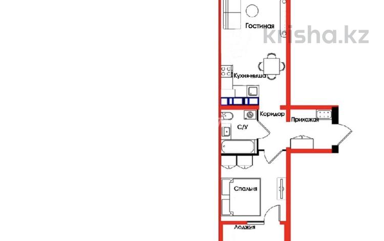 2-комнатная квартира · 45 м² · 9 этаж, Проспект Туран, 55/12 — проспект Турана-Орынбор за 36 млн ₸ в Астане, Нура р-н — фото 2