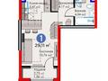 1-бөлмелі пәтер · 28.9 м² · 2/6 қабат, мкр Гажайып 32, бағасы: 20 млн ₸ в Алматы, Алатауский р-н