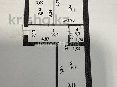 3-бөлмелі пәтер · 60 м² · 1/9 қабат, Казыбек би 7/2 — Толе би, бағасы: 55 млн ₸ в Астане, Нура р-н