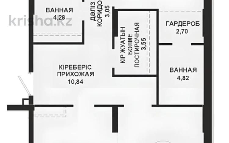 3-комнатная квартира · 100.85 м² · 5/12 этаж, А 32 2Б — БЕЗ КОМИССИИ за ~ 89.5 млн ₸ в Астане, Сарайшык р-н — фото 20