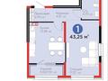 2-бөлмелі пәтер · 44 м² · 3/6 қабат, Тараз 8/1, бағасы: 40 млн ₸ в Алматы, Турксибский р-н — фото 2