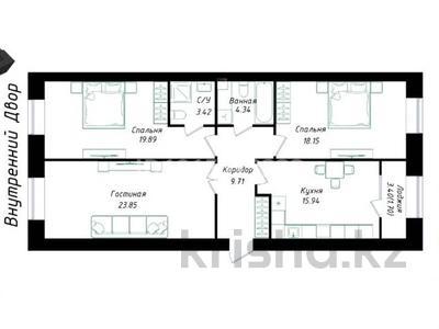 3-комнатная квартира · 97 м² · 8/12 этаж, Улы Дала 38/1 за 61 млн ₸ в Астане, Нура р-н