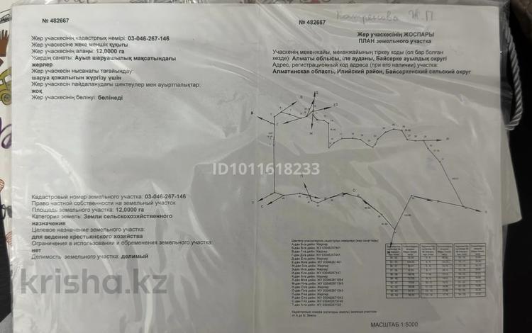 Жер телімі · 12 га, Байсерке, бағасы: 85 млн ₸ — фото 2