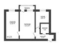 2-бөлмелі пәтер, 46 м², 4/5 қабат, мкр 5, Есет Батыра 110, бағасы: 10.5 млн 〒 в Актобе, мкр 5 — фото 10