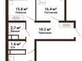 2-комнатная квартира, 57 м², 3/9 этаж, думан 2 за 26.5 млн 〒 в Алматы — фото 9