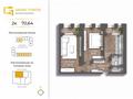2-бөлмелі пәтер · 70.61 м², мкр. Алтын орда 192, бағасы: ~ 24 млн ₸ в Актобе — фото 2