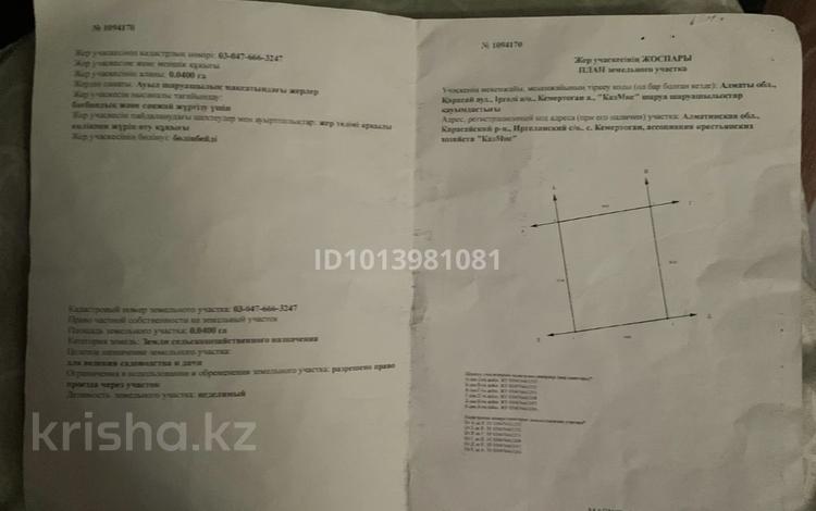 Участок · 4 сотки, Алатауский р-н за 7 млн ₸ в Алматы — фото 2