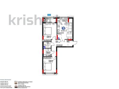 3-бөлмелі пәтер · 73.87 м² · 2/9 қабат, Туран 57/6, бағасы: 48.5 млн ₸ в Астане, Нура р-н