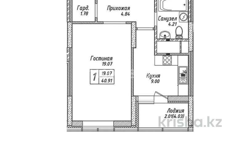 1-комнатная квартира · 42.5 м² · 7/23 этаж, Мангилик Ел 62 за 34 млн ₸ в Астане, Есильский р-н — фото 2