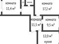 3-бөлмелі пәтер, 66.4 м², 6/6 қабат, 7 микрорайон 9, бағасы: 24.5 млн 〒 в Костанае — фото 2