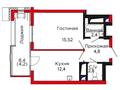 1-бөлмелі пәтер, 42.7 м², А91 16, бағасы: ~ 14.9 млн 〒 в Астане, Алматы р-н — фото 2