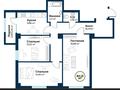 3-бөлмелі пәтер · 82.13 м², Мустафы Шокая 229/10, бағасы: ~ 42.7 млн ₸ в Шымкенте, Каратауский р-н — фото 3