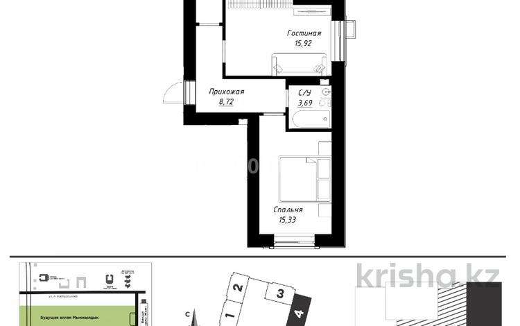 2-комнатная квартира · 60 м² · 6/9 этаж, Шамши Калдаякова — Улы дала за 37.5 млн 〒 в Астане, Сарайшык р-н — фото 2