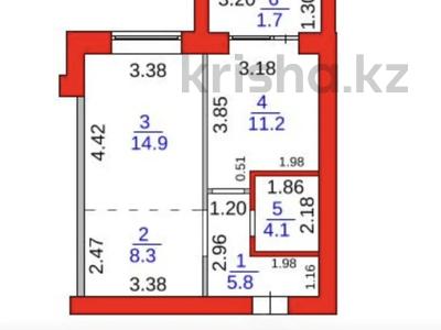 2-комнатная квартира · 48 м² · 3/9 этаж, мкр Юго-Восток, Таттимбета 40, 40/1, 41, 42 — Бизнес класс за 20.5 млн 〒 в Караганде, Казыбек би р-н