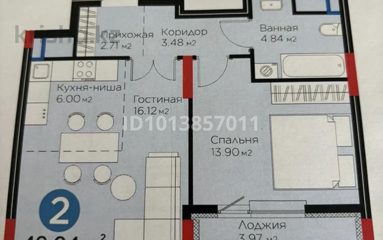 2-комнатная квартира · 49 м² · 9/14 этаж, Бухар жырау 33 — Аль Фараби и Бухар жырау за 39 млн ₸ в Астане, Есильский р-н — фото 19